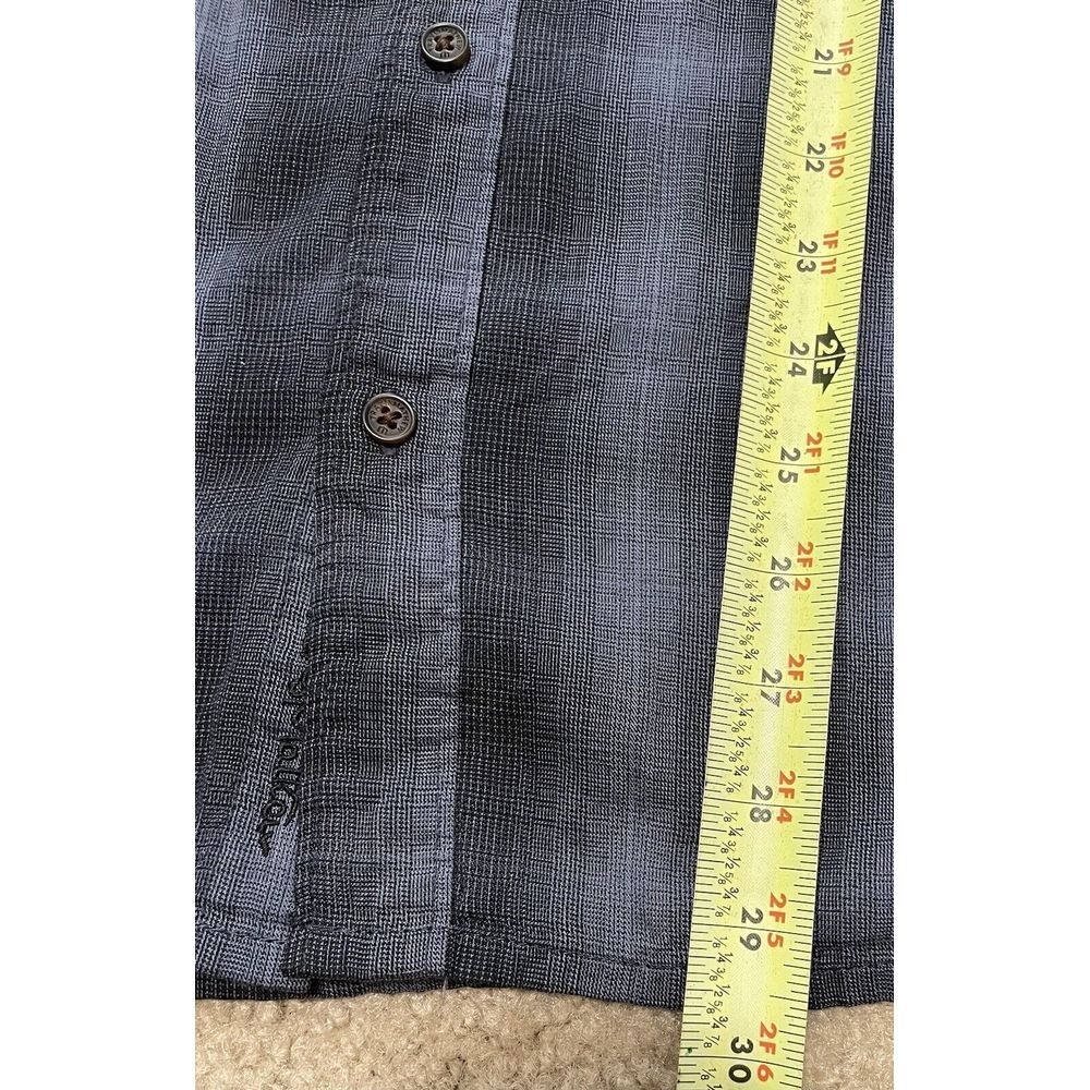 Travis Mathew Button Down Shirt Men Lg Grey Black Plaid Long Sleeve Golf Preppy - Picture 4 of 7